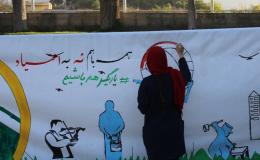 برپایی تئاتر خیابانی و نقاشی دیواری در پارک استقلال سنندج