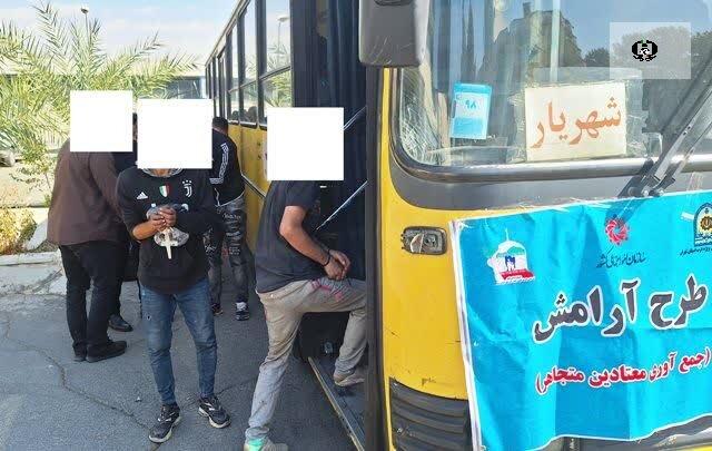 جمع آوری ۷۳ معتاد متجاهر در اجرای &laquo;طرح آرامش در شهر&raquo; شهریار