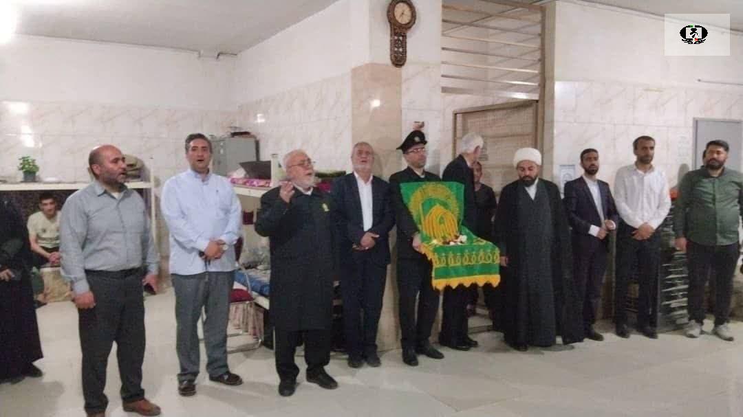 تبرک مرکز ترک اعتیاد &laquo;طلوع سبز رهایی&raquo; به پرچم حرم رضوی