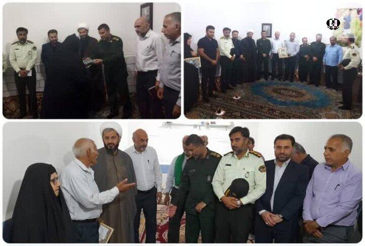 دیدار مسئولان شهرستان دیلم با خانواده شهیدان تراکمه و راهپیما